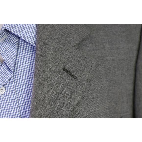 Canali Exclusive Collection Gray Knit Woven 100% Cashmere Blazer Jacket 40R - Picture 5 of 10